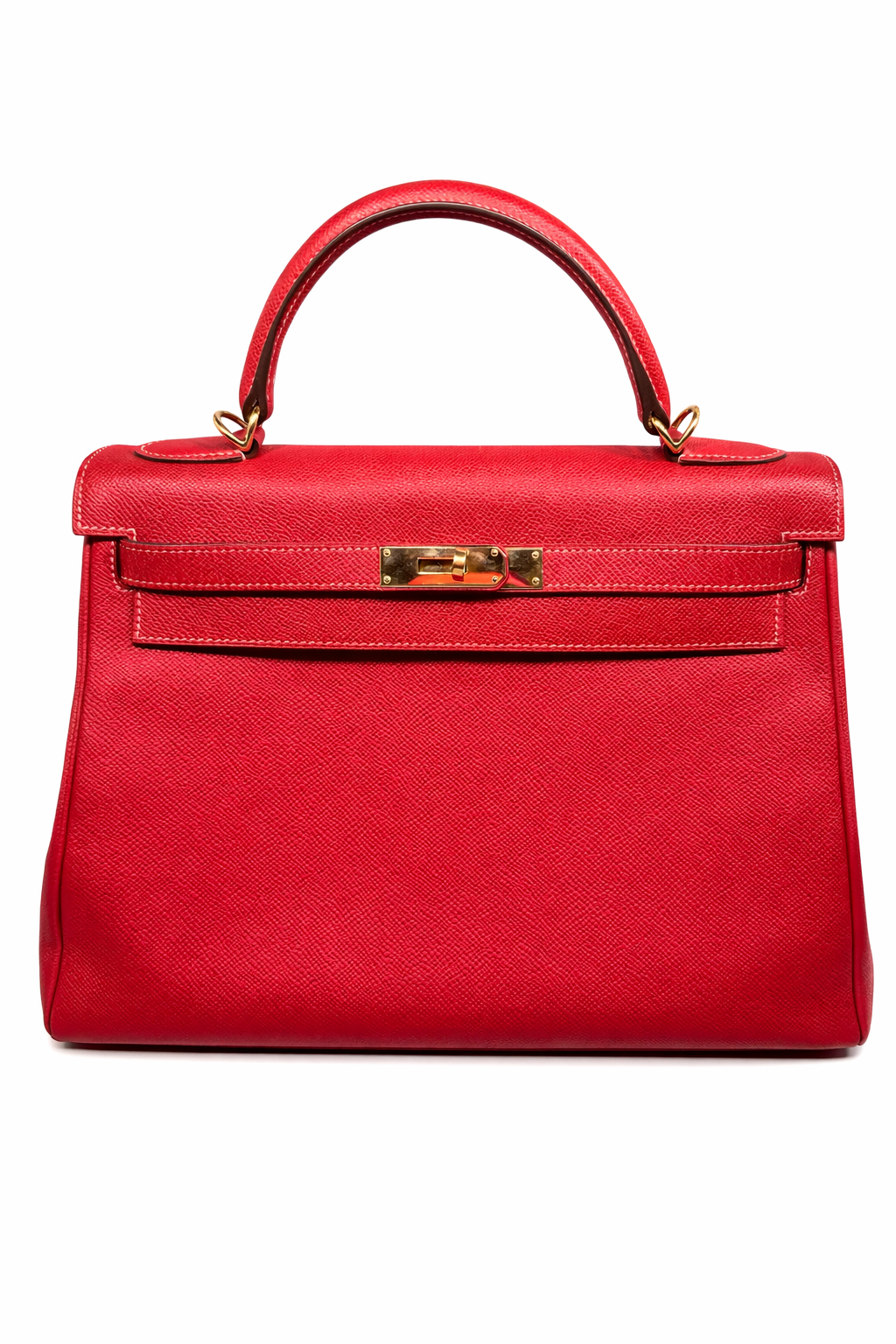 Hermès Kelly 32 Retourné Rouge Casaque Epsom