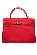 Hermès Kelly 32 Retourné Rouge Casaque Epsom