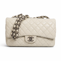 Chanel Jumbo Classic Flap Bag – Light Grey Patent Leather