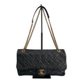 Chanel Jumbo Flap Bag In Grey Lambskin Leather With Gold Hardware