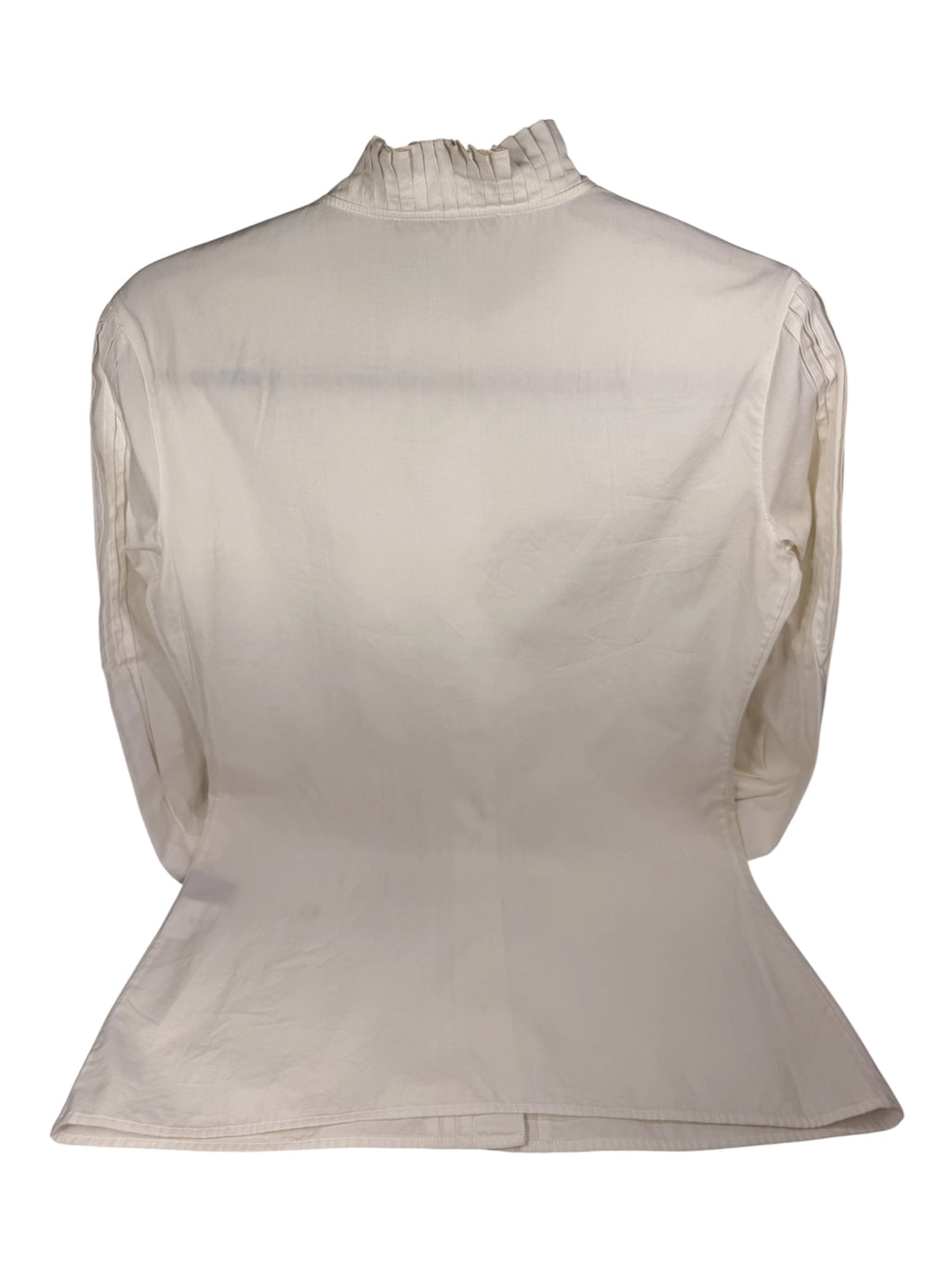 Roberto Cavalli White Pleated Detail Shirt