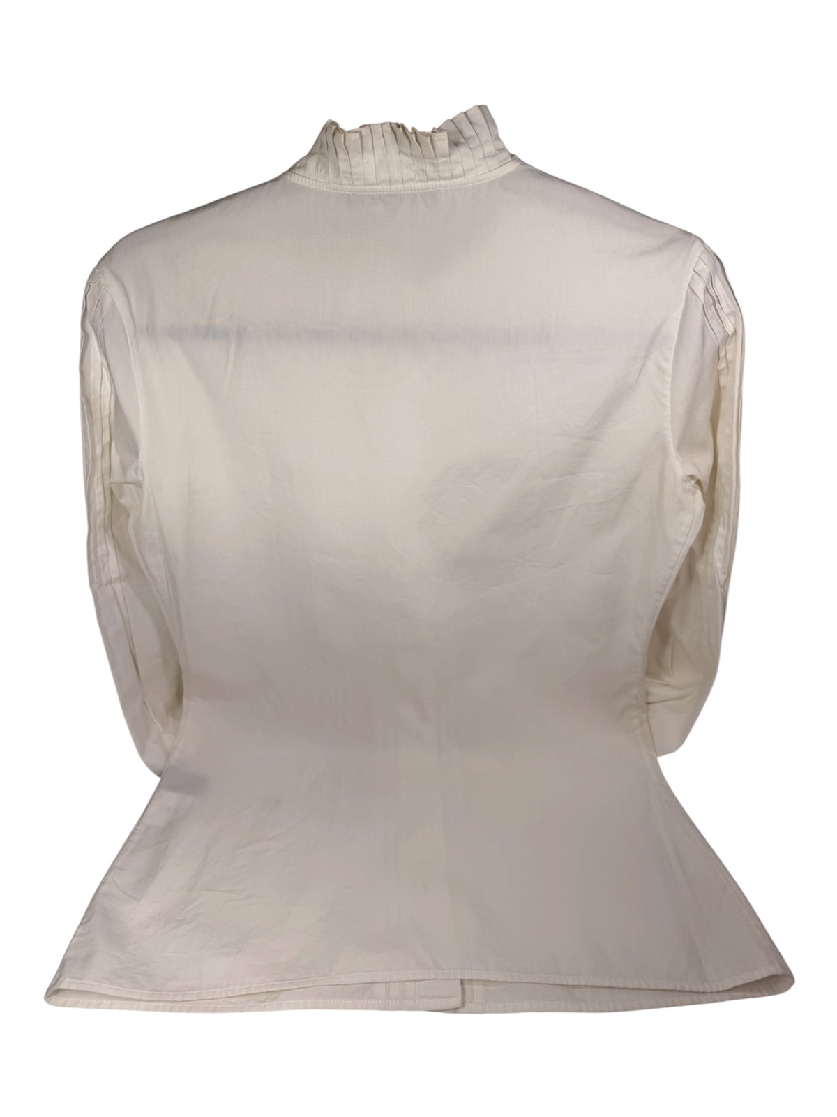 Roberto Cavalli White Pleated Detail Shirt
