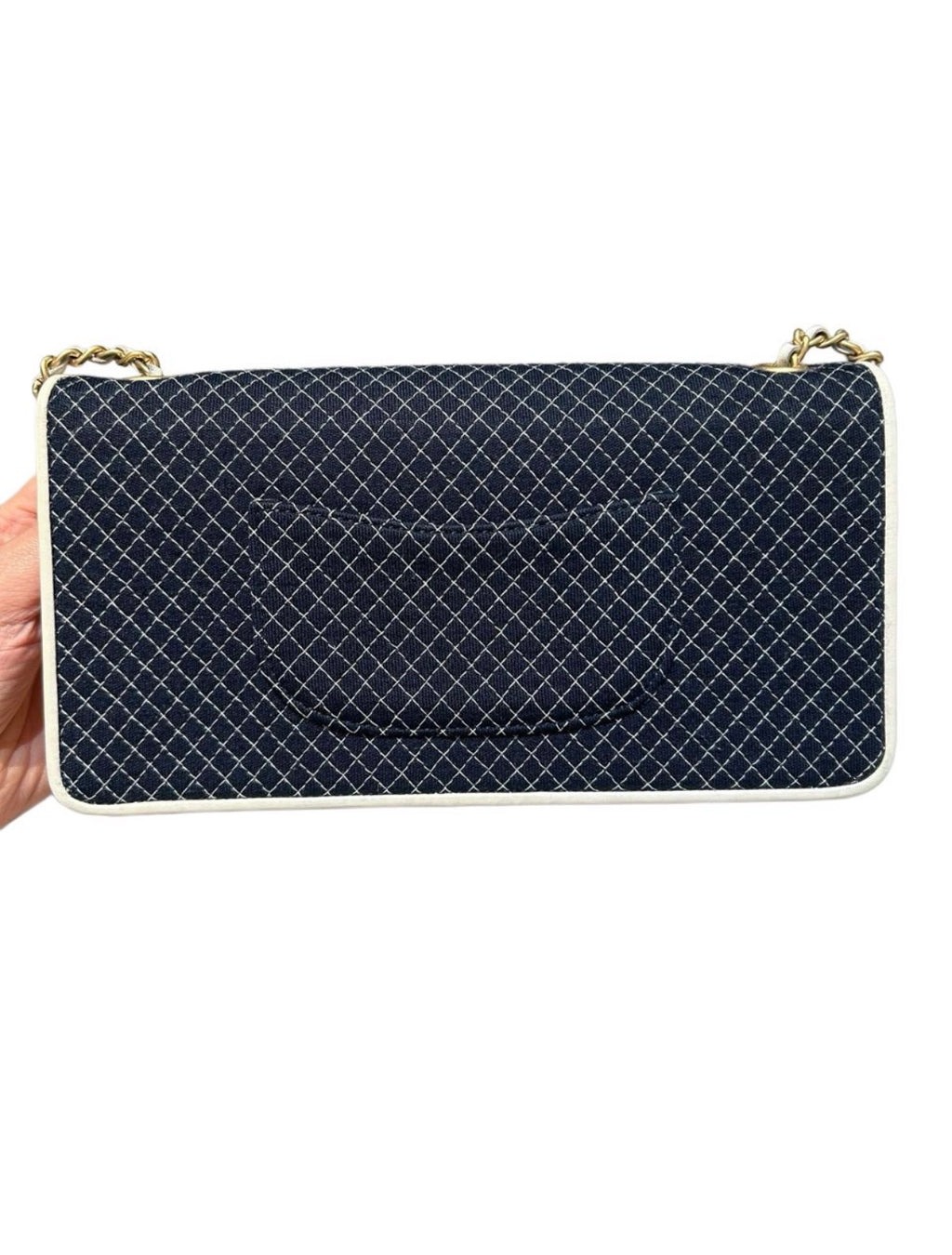 Chanel Vintage Quilted Fabric Colour-Block Classic Flap (2003)
