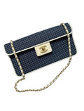 Chanel Vintage Quilted Fabric Colour-Block Classic Flap (2003)