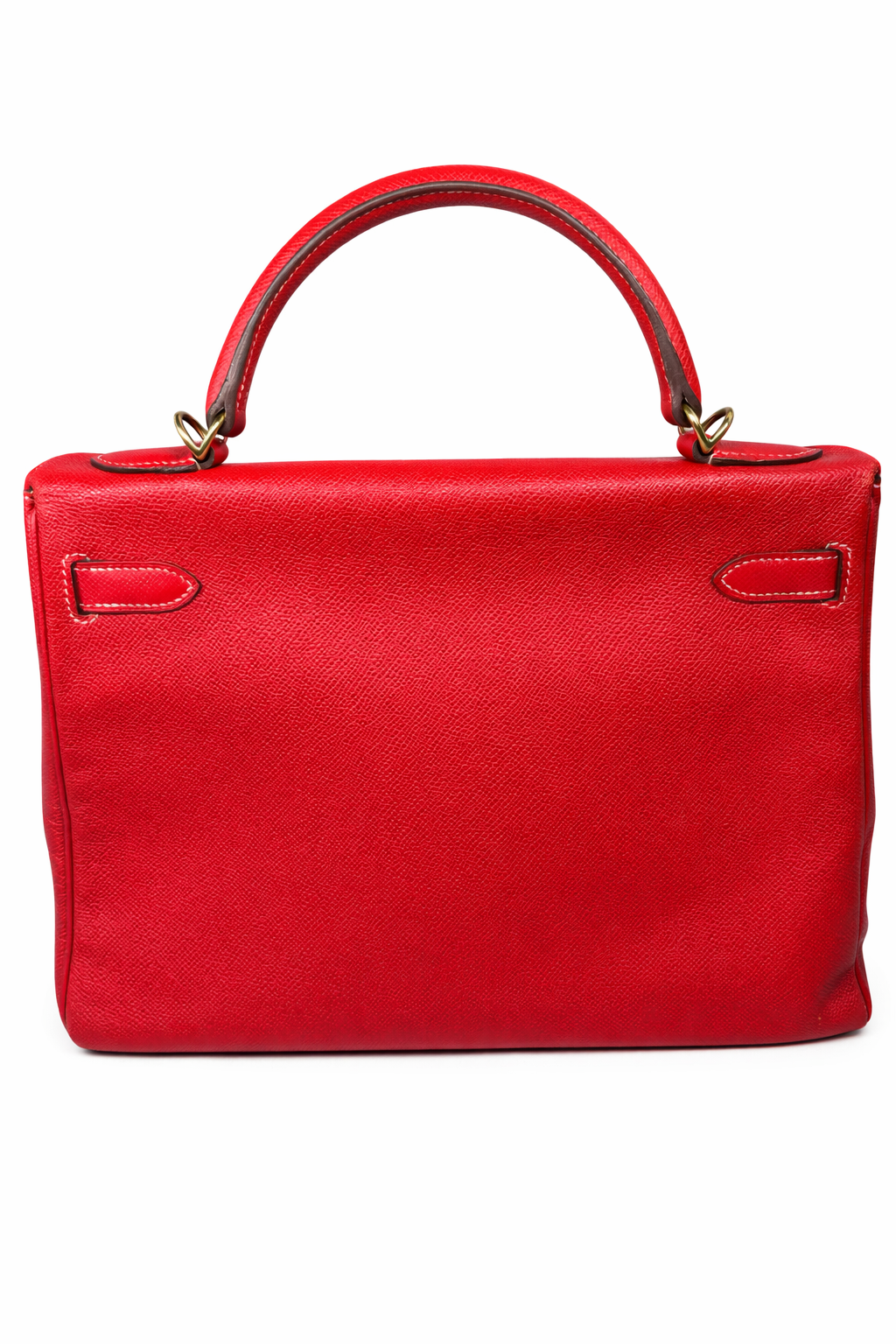 Hermès Kelly 32 Retourné Rouge Casaque Epsom