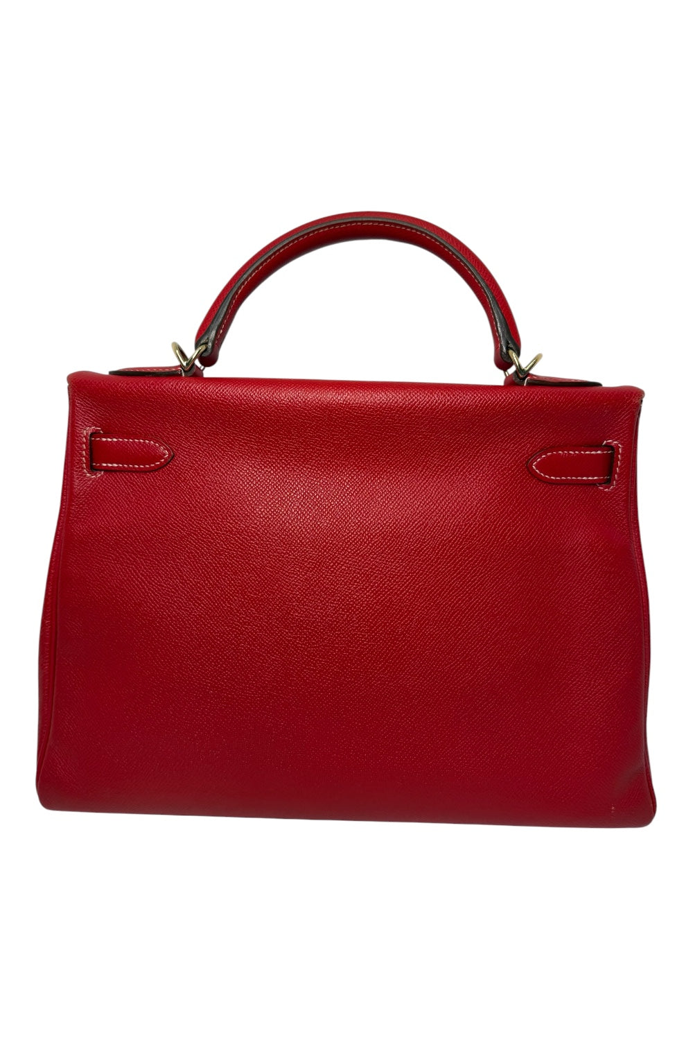 Hermès Kelly 32 Retourné Rouge Casaque Epsom