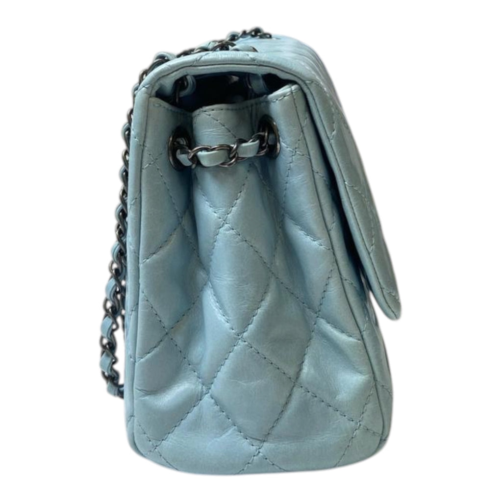 Chanel Classic Flap Jumbo Bag – Soft Blue Glazed Lambskin Leather