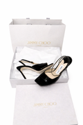 Jimmy Choo Zula 100 Black Patent Leather Heels