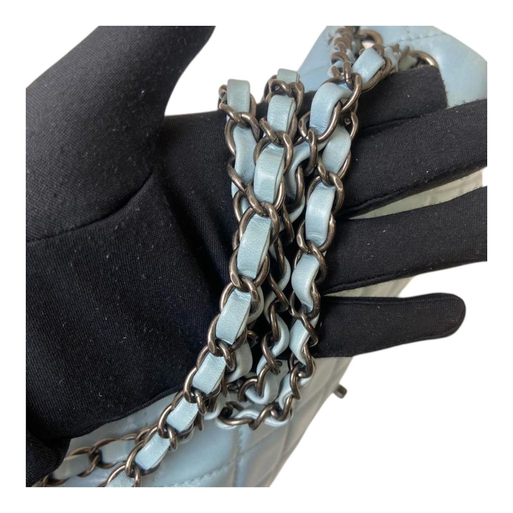 Chanel Classic Flap Jumbo Bag – Soft Blue Glazed Lambskin Leather