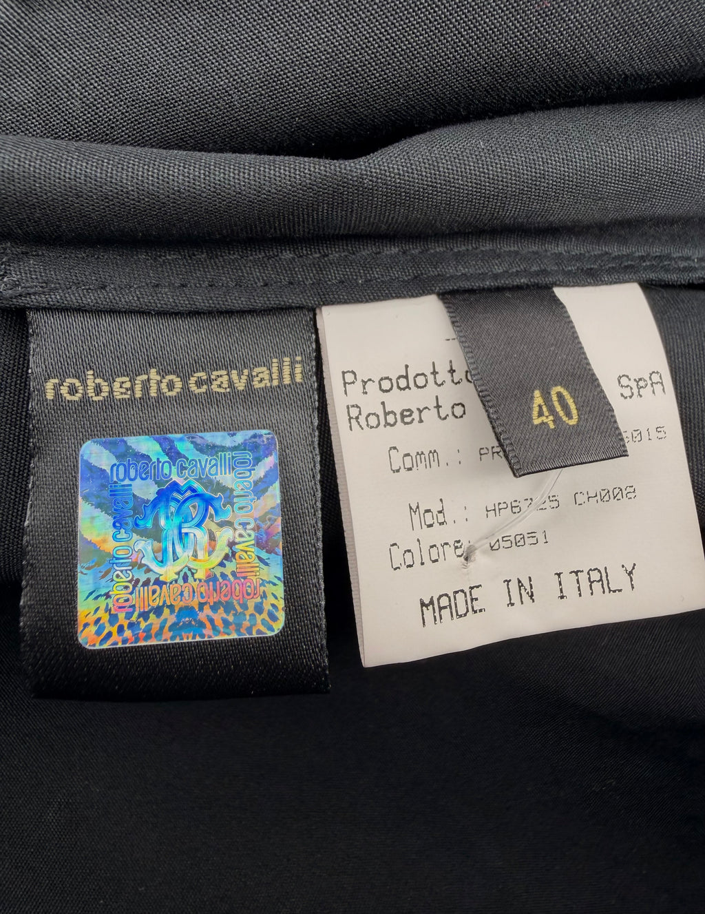 Roberto Cavalli Black Cotton Shirt