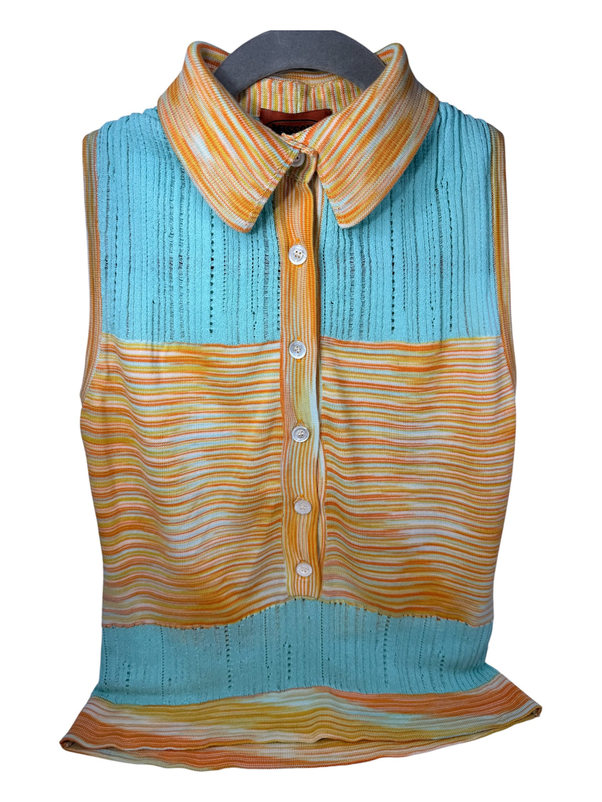 Missoni Striped Knit Sleeveless Top