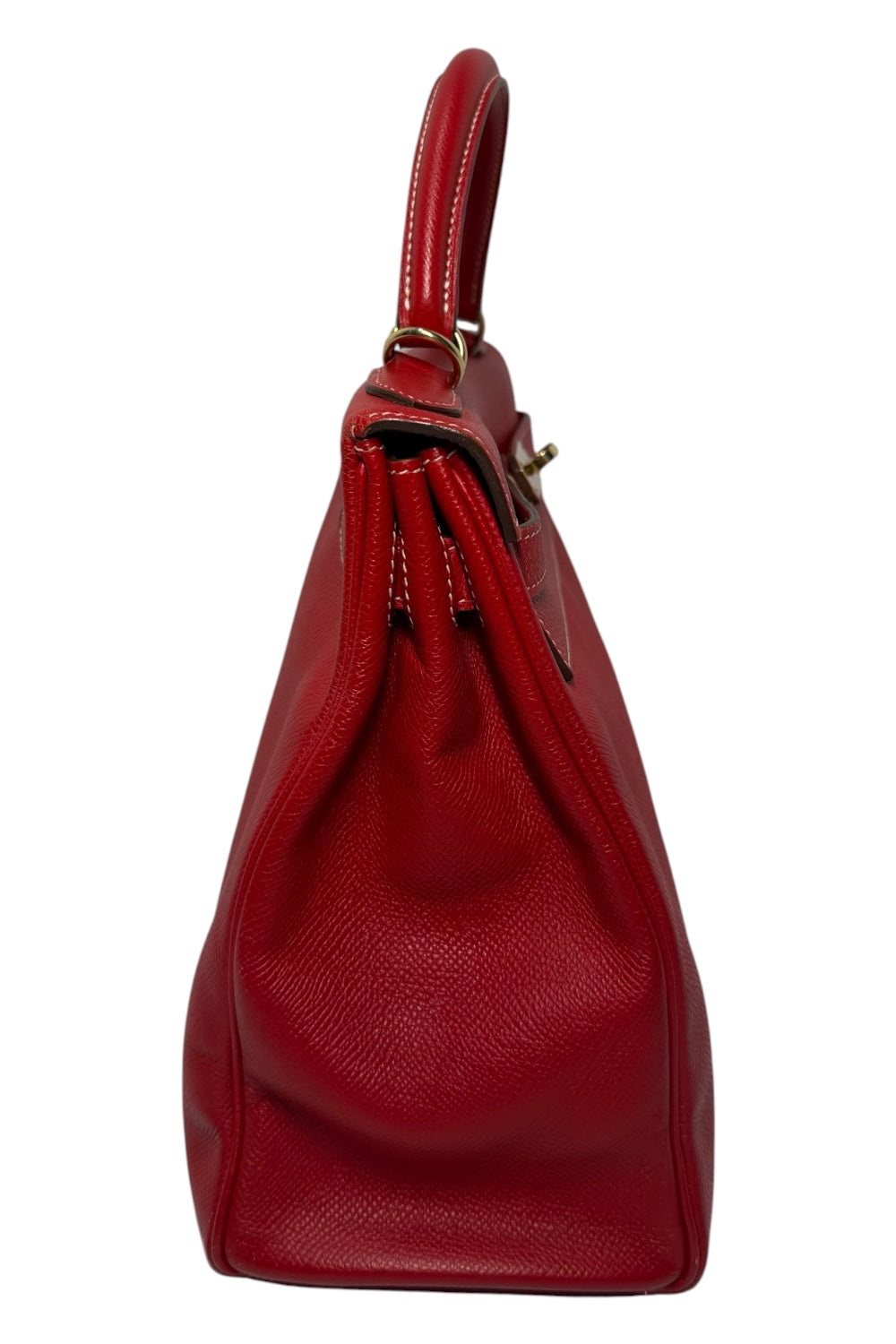 Hermès Kelly 32 Retourné Rouge Casaque Epsom