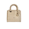 Lady D-Lite Bag Cannage Embroidered Canvas Medium Satchel