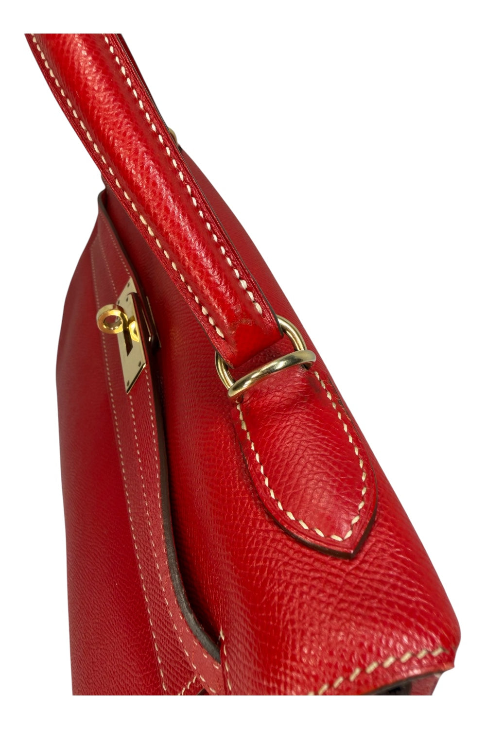 Hermès Kelly 32 Retourné Rouge Casaque Epsom