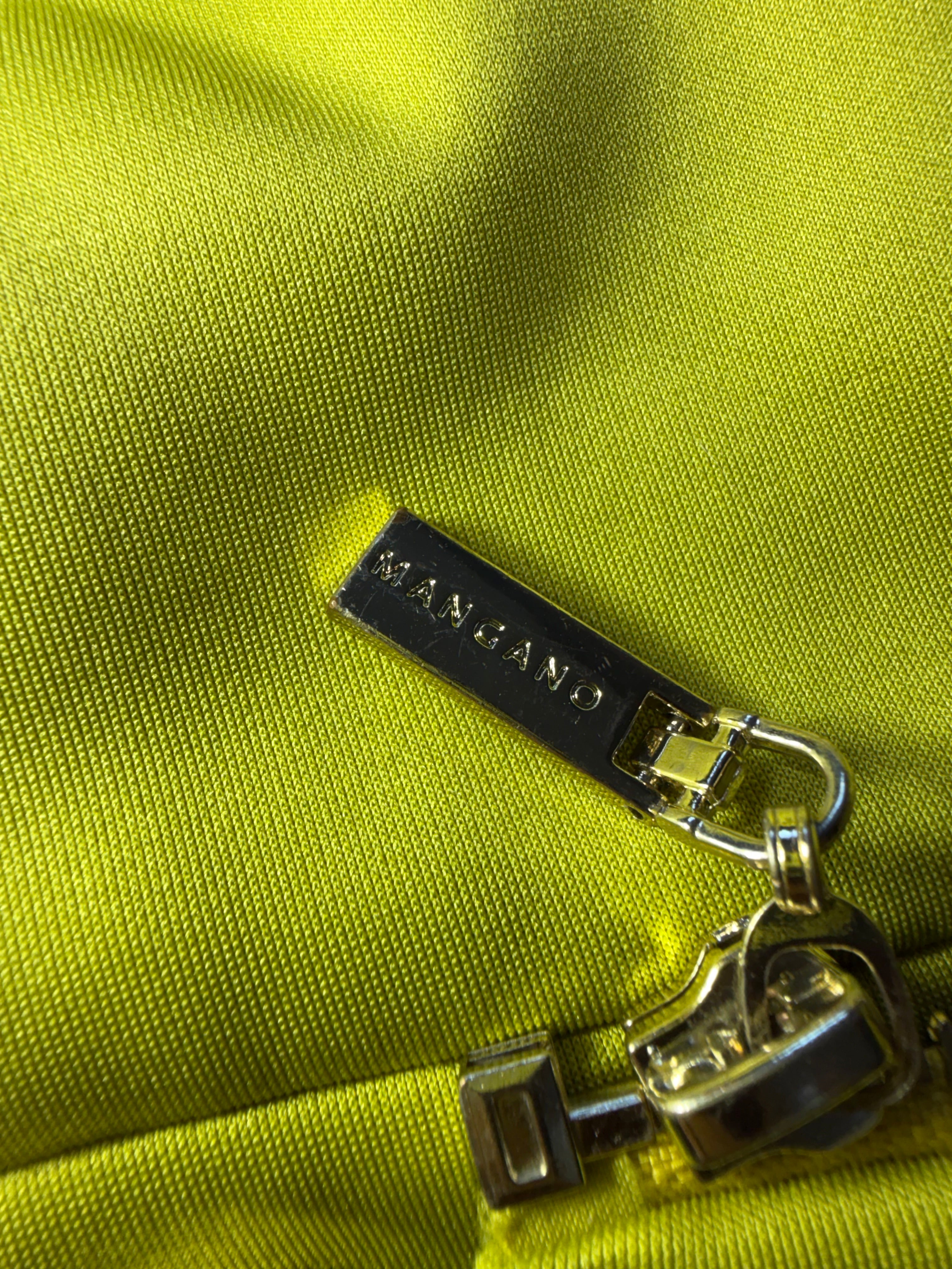 Mangano Convertible Chartreuse Green Dress & Cropped Blazer