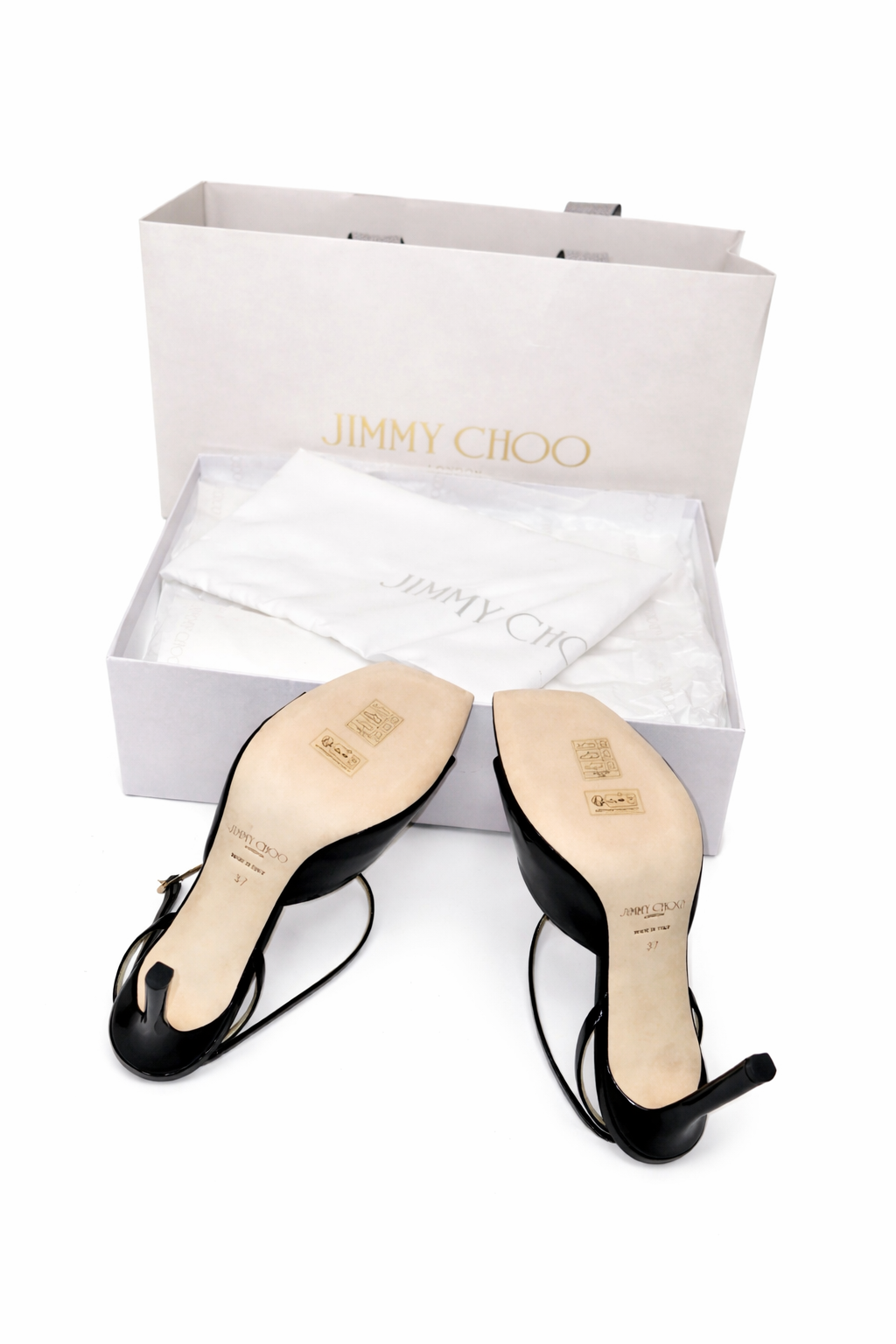 Jimmy Choo Zula 100 Black Patent Leather Heels