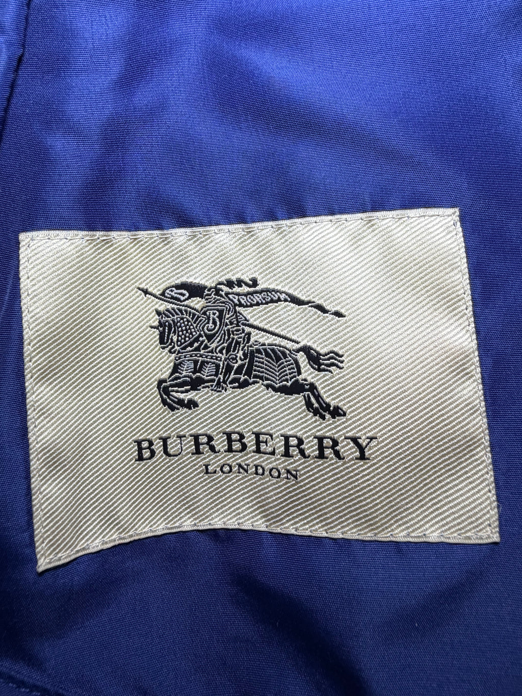 Burberry Royal Navy Double Breasted Quilted Jacket