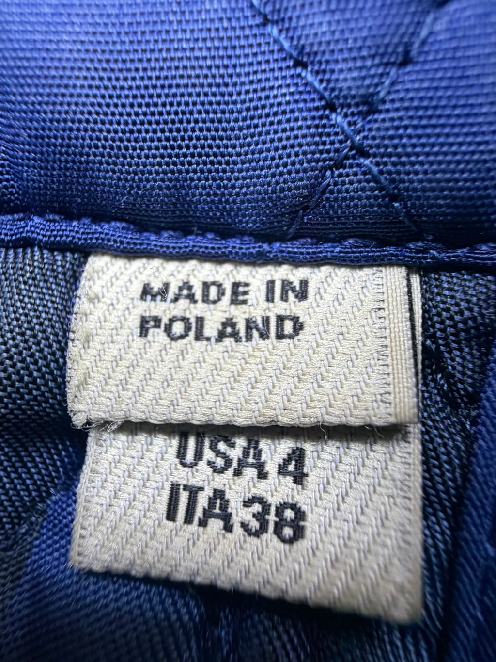 Burberry Royal Navy Double Breasted Quilted Jacket