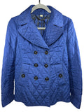 Burberry Royal Navy Double Breasted Quilted Jacket