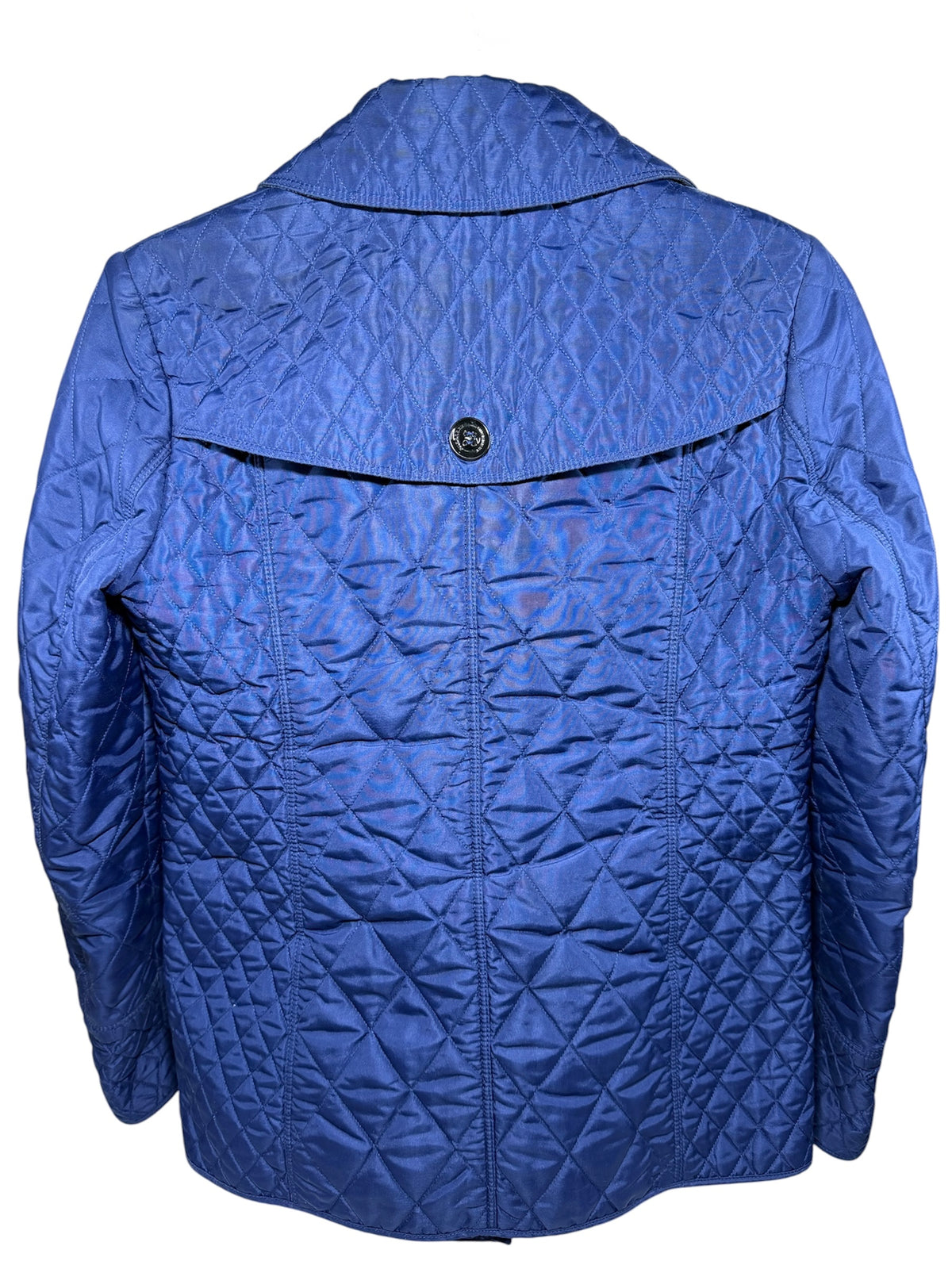 Burberry Royal Navy Double Breasted Quilted Jacket