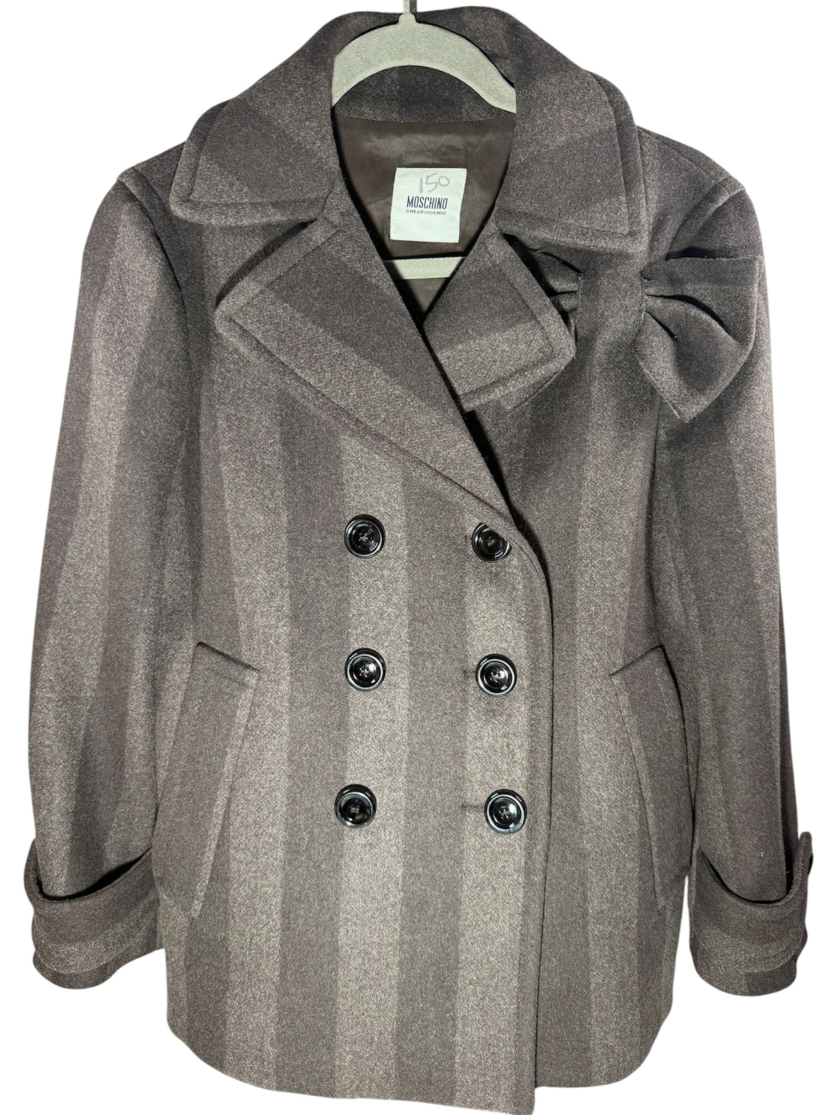 Moschino Cheap and Chic Brown Wool Coat