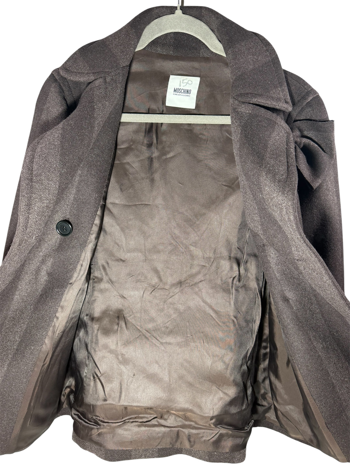 Moschino Cheap and Chic Brown Wool Coat